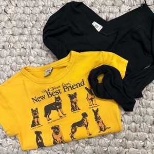 Urban outfitters Graphic T and Long Sleeve tops size Small Bundle